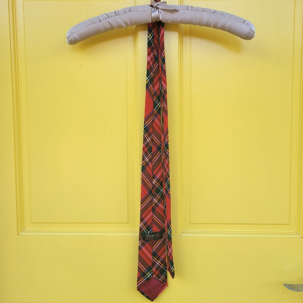 Theros Royal Stewart Tartan 100% Wool Slim Neck Tie | Made in UK